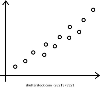 Scatter plot vector icon