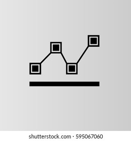 Scatter Plot Vector Icon, The outlined symbol of scatter plot. Simple, modern flat vector illustration for mobile app, website or desktop app 