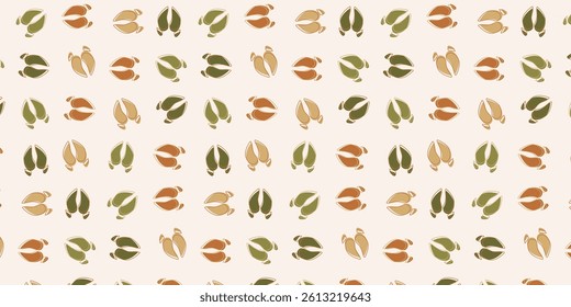 scatter seamless pattern with pig footprints in multicolor. repeat background design for textile, fabric, wallpaper and other