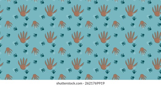 scatter seamless pattern with rat footprint. Animal footprint background for textile, wrapping and other