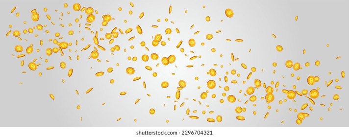 Scatter Brillante Vector Financiero Gris Fondo Panorámico. Certificado de Casino Metal Confetti. Volante de dinero dorado. Afiche del Bote de Negocios.