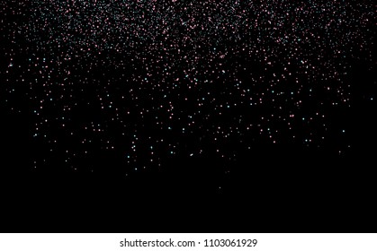 Scatter spots falling summer pastels decoration holiday celebration concept on black space abstract background vector illustration