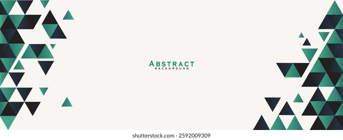 scatter triangles  vector white business brochure cover template.green triangle modern abstract geometric background