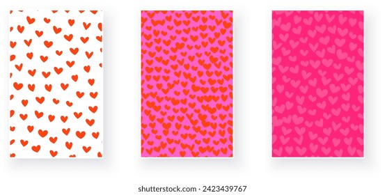 scattered array of red hearts on a clean white background, ideal for Valentine's Day themes and romantic expressions.