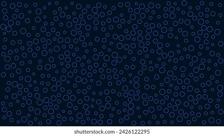 Scattered Blue Circle Line on Dark Background Wallpaper