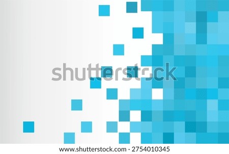 Scattered blue mosaic for background with copy space 
