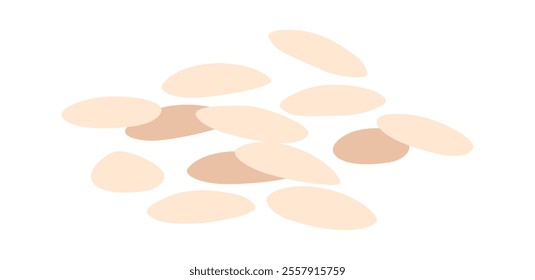 Scattered cereal grains vector illustration