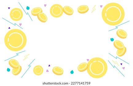 A scattered coin frame with the image of a campaign.