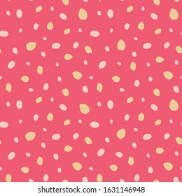 scattered confetti petals seamless vector pattern in bright pink