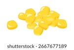 Scattered corn kernels illustration material