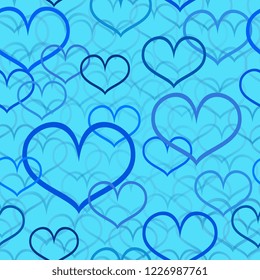 Scattered different colored hearts. Background for your websites