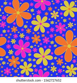 Scattered ditsy floral vector seamless repeat pattern. Perfect for fabrics and textiles, wallpaper, gift wrap, branding and packaging, stationary, Scrapbook Paper, Planner backgrounds and quilting pro