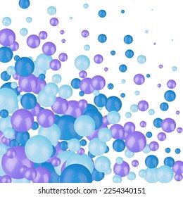 Esferas de color flotante dispersas sobre un fondo vibrante - procesado 3D