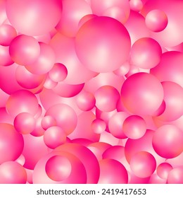 Scattered floating colored spheres on a vibrant background - 3D render