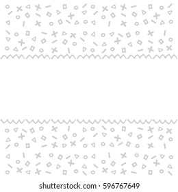 Scattered geometric elements. Abstract vector background with place for your text.
