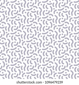 Scattered geometric line shapes. Abstract background design. Vector seamless pattern.