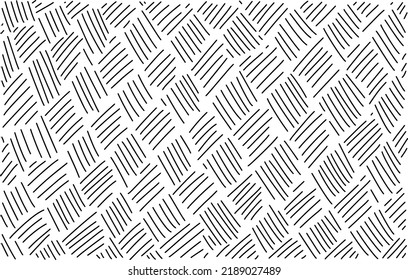 Scattered Geometric Line Shapes. Hand drawn Doodle elements. Abstract Background Design. Vector Black and White Pattern.