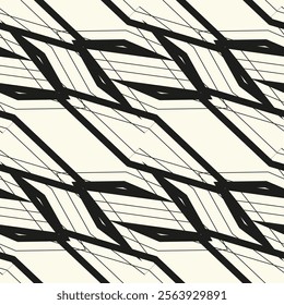 Scattered geometric shapes of lines. Abstract background design