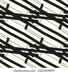Scattered geometric shapes of lines. Abstract background design