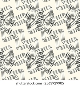 Scattered geometric shapes of lines. Abstract background design