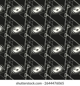 Scattered geometric shapes lines. Abstract background design