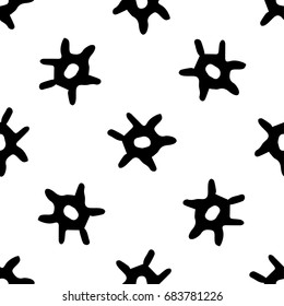 Scattered geometric shapes. Vector illustration.