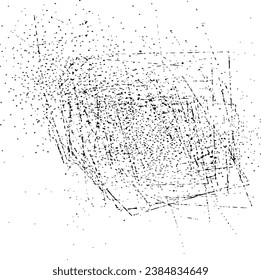 Scattered grunge texture. Black and white rustic background.