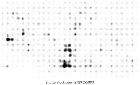 Textura dispersa del punto del semitono con el fondo del Vector de la superposición de la difusión de la escala de grises, modelo punteado abstracto del ruido para el diseño moderno y el efecto de la impresión