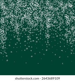 Scattered letters of latin alphabet. White chalk  floating characters of English language. Foreign languages study concept. Back to school banner on blackboard background.