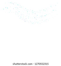 Scattered little sparkling, glitter elements. Random stellar falling on white background. New Year Christmas background. Vector illustration.