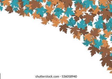 Scattered maple leaves for different design. Can be used for wallpaper, pattern fills, textile, web page background, surface textures, Image for advertising booklets, banners, flayers.