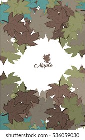 Scattered maple leaves for different design. Can be used for wallpaper, pattern fills, textile, web page background, surface textures, Image for advertising booklets, banners, flayers.