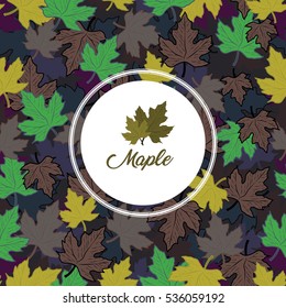 Scattered maple leaves for different design. Can be used for wallpaper, pattern fills, textile, web page background, surface textures, Image for advertising booklets, banners, flayers.