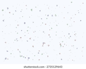 Scattered multicolored abstract ink splatters and paint drops on light pastel background, soft watercolor texture with delicate speckles, minimalist artistic design for branding and packaging