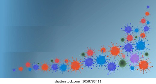 scattered multicolored blots