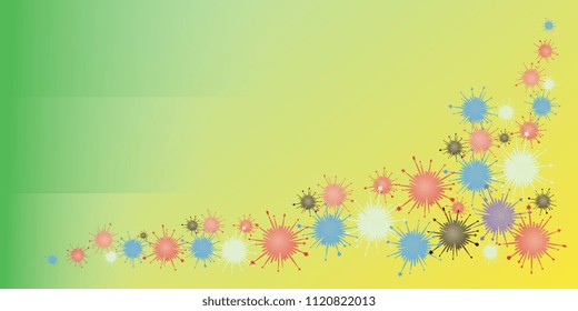 scattered multicolored blots