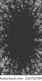 Scattered numbers. White chalk digits flying chaotic. Back to school mathematics banner on blackboard background. Falling numbers vector illustration.