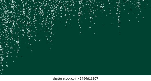 Scattered numbers. White chalk digits flying chaotic. Back to school mathematics banner on blackboard background. Falling numbers vector illustration.