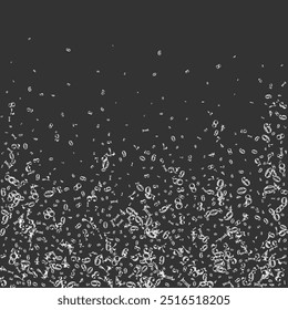 Scattered numbers. White chalk digits flying chaotic. Back to school mathematics banner on blackboard background. Falling numbers vector illustration.