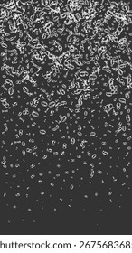 Scattered numbers. White chalk digits flying chaotic. Back to school mathematics banner on blackboard background. Falling numbers vector illustration.