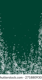 Scattered numbers. White chalk digits flying chaotic. Back to school mathematics banner on blackboard background. Falling numbers vector illustration.