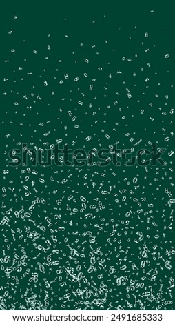 Scattered numbers. White chalk digits flying chaotic. Back to school mathematics banner on blackboard background. Falling numbers vector illustration.