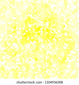 Scattered overlapping random shapes geometric pattern in yellow tones. Abstract textured background. Vector illustration