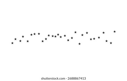 A scattered pattern of small black dots and triangles against a white background, creating a minimalist abstract design.