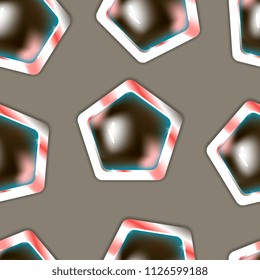 scattered pentagonal jewelry