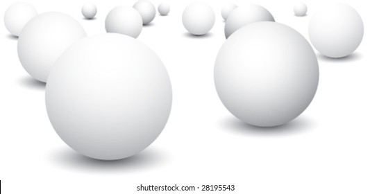 Scattered Ping Pong Balls