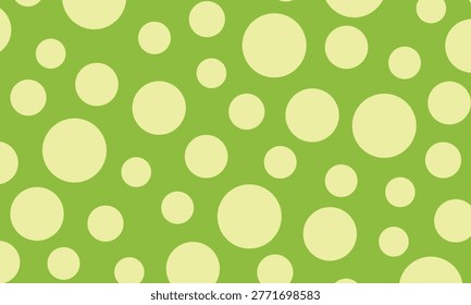 Scattered Polka Dot Pattern. Abstract Green Dot Pattern. Ideal for decorative backgrounds, modern textiles, packaging, stationery, and wrapping paper