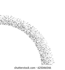 Scattered question marks on white background. Question marks of black color. Vector illustration.