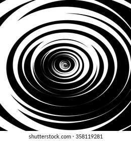 Scattered, random circles. Abstract monochrome vector illustration.