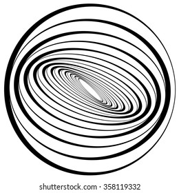 Scattered, random circles. Abstract monochrome vector illustration.